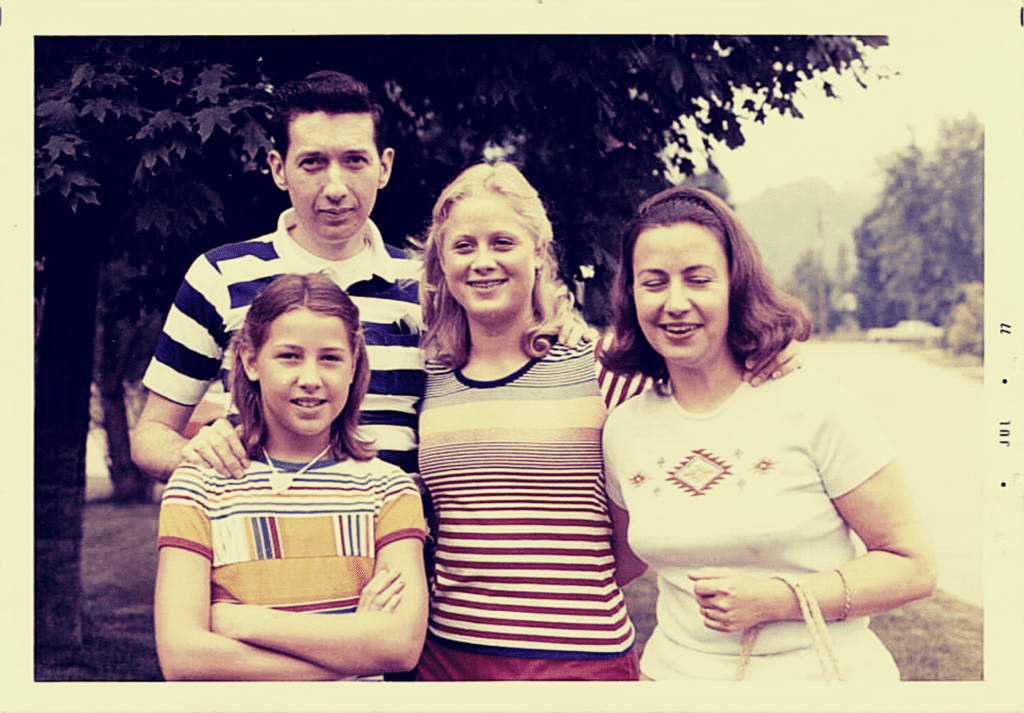 My family in 1977, HD, Laura, Lisa, Carolyn. From A Long Term Marriage by H.D. Ingles | HDIngles.com