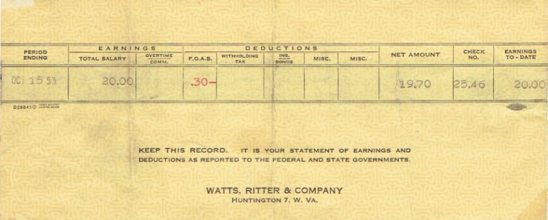 My First Paycheck H D Ingles