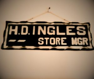 H.D. Ingles Store Manager sign