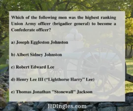 Highest ranking Union Officer