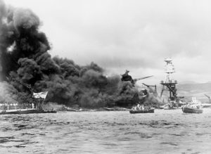 Damage at Pearl Harbor-December 7, 1941
